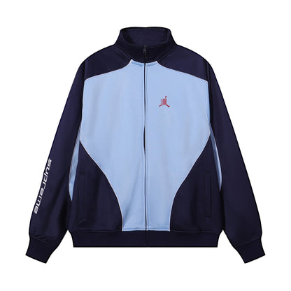 Gmabcd-sup Hoodie Collaboration Joe Loose Fit Autumn Winter Fleece Zipper Jacket Street Fashion Patchwork Hooded Sweatshirt