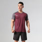 Unisex Breathable Lightweight Gym Short Sleeve Quick-Dry Top Fitness Sports Wear Ice Silk T-Shirt Stretch Short Sleeve