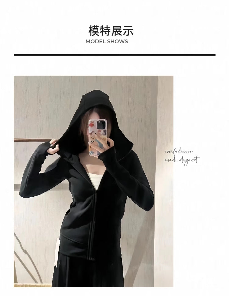 Lulu Same Style Scuba Women's Zipper Hooded Sweatshirt Autumn Winter Women's Outdoor Casual Warm Top Sports Jacket