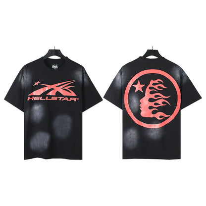 [2]2025 Summer New American Fashion Brand Male and Female Couples Wear plus Size Loose Pullover Short Sleeve T-shirt Youth Tee