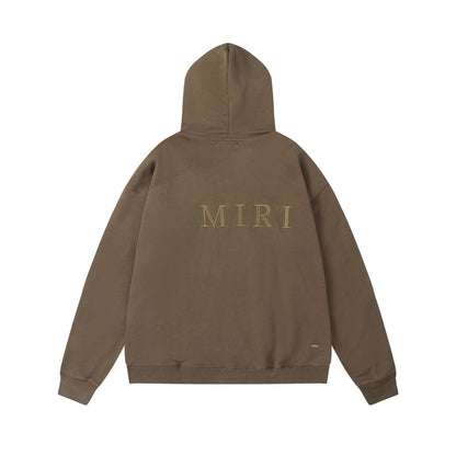 Fall/Winter 2025 Am1r1 Embroidered Letter Pattern Pullover Hooded Sweater for Men and Women
