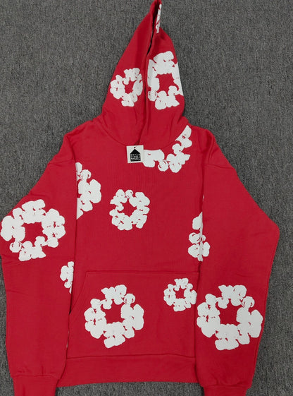 [High Quality Version] All Cotton Denim Tears Hoodie Kapok Hoodie American High Street Trendy Sweatshirt