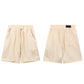 Ami Summer Washed and Worn Casual Letter American T-shirt Loose Men's and Women's Same Shorts Suit