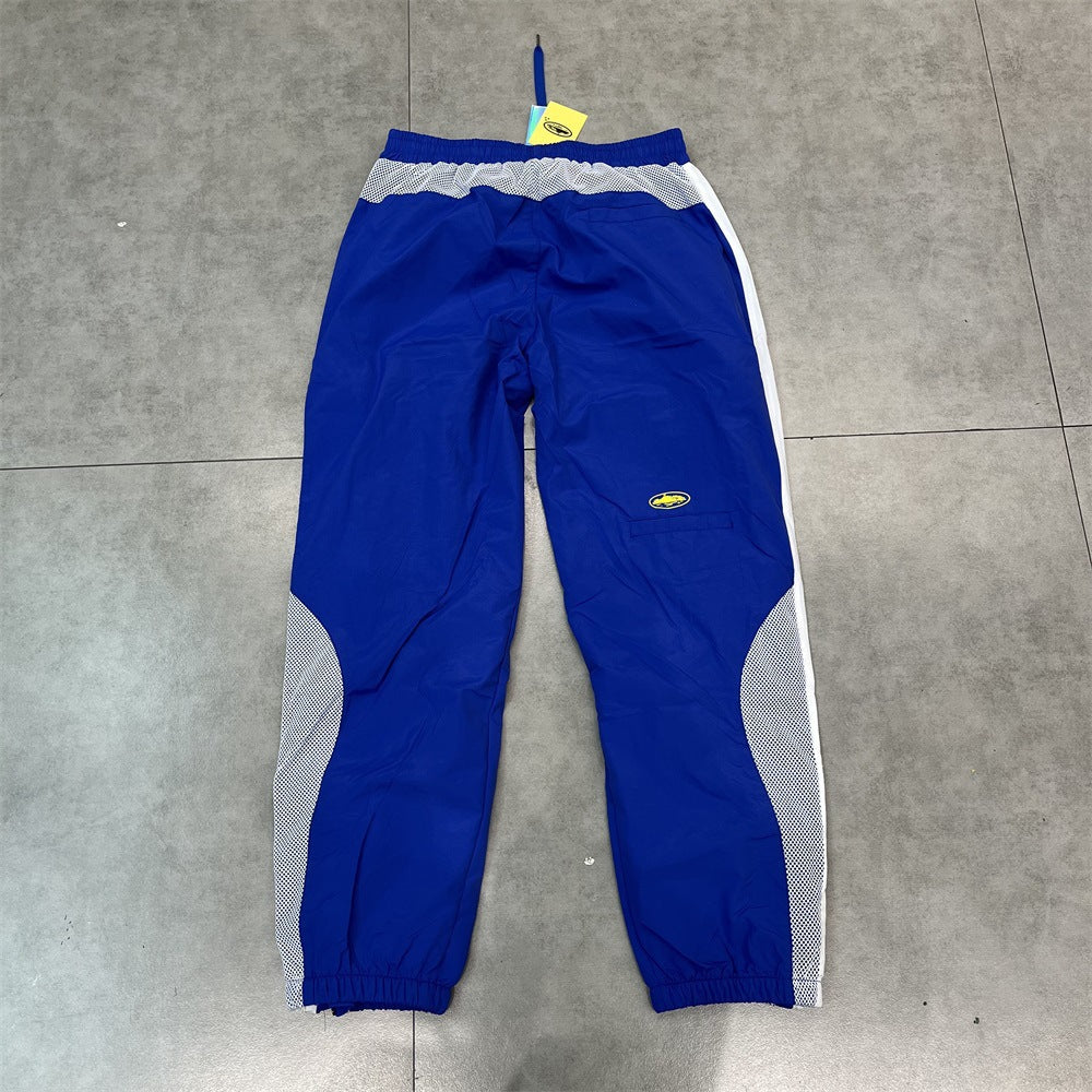 Gmabcd New Corteiz Alcatraz Embroidered Logo Woven Casual Sports Suit Spring Thin Long Pants with Zipper