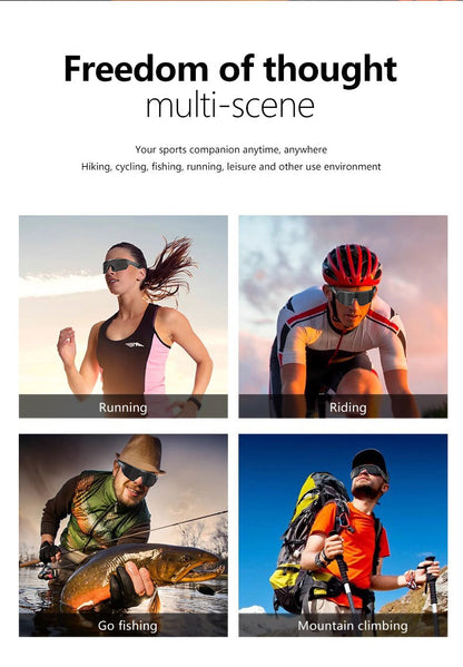 Outdoor Sports Sunglasses Smart Glasses Fashionable Cycling Bluetooth Glasses for Listening to Music and Calling Unisex