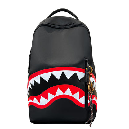 New Fashion Shark Backpack for Students, Large Capacity Outdoor Waterproof Lightweight Trendy Men's Backpack