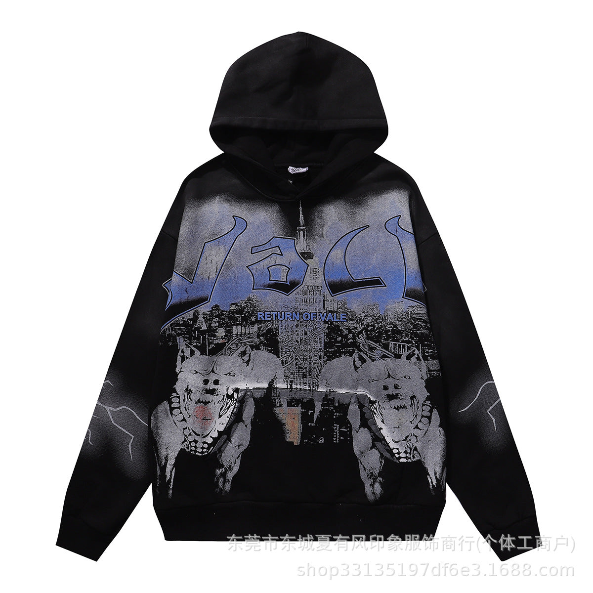 1996 Embroidered Logo Letter Zip-Up Loose-Fit Unisex Hooded Sweatshirt (Part 2)
