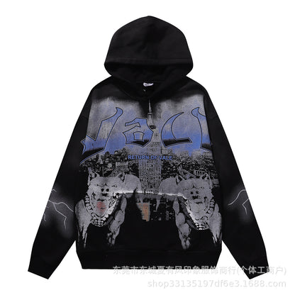 1996 Embroidered Logo Letter Zip-Up Loose-Fit Unisex Hooded Sweatshirt (Part 2)