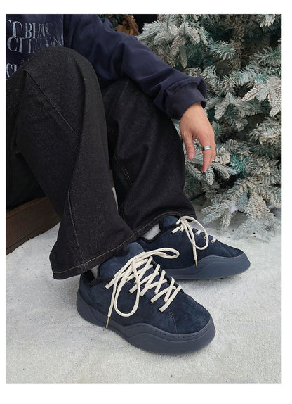 Men's Shoes 2025 Winter New Trend Retro Casual Versatile Thick-Soled Sports Loafers Warm