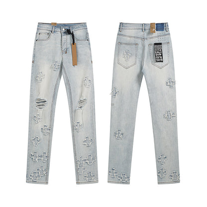 GMabcd Trendy KSUBI Men's Pants Casual Slim Fit Skinny Jeans Stretch Denim Pants