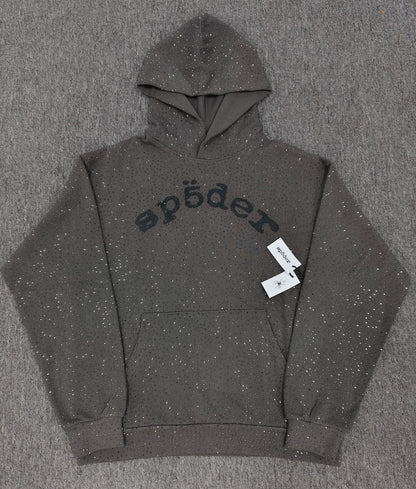 Hoodie Jacket Hip Hop Singer Same Fashion Casual Spider Rhinestone Sp5der Sweater [High Quality]