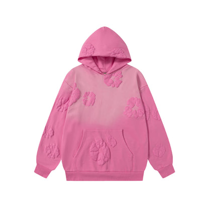 Kapok Foam Hoodie Unisex High Street Washed Terry Heavyweight Sweatshirt Set