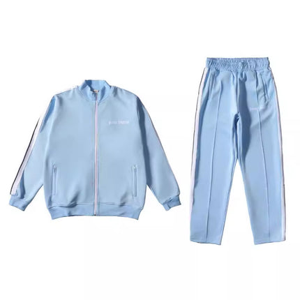 24SS Retro Trend Angel Color Block Embroidered Casual Jacket Top Jacket Set Long Pants Sweatshirt Trend