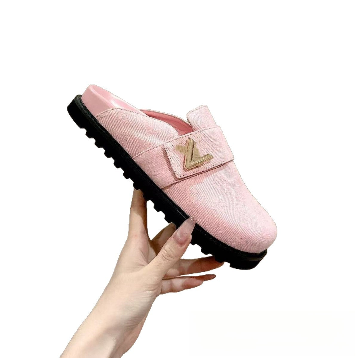 GMabcd Closed-Toe Shoes 2025 Retro Style Thick Sole Height-Increasing Buckle Casual Slip-On