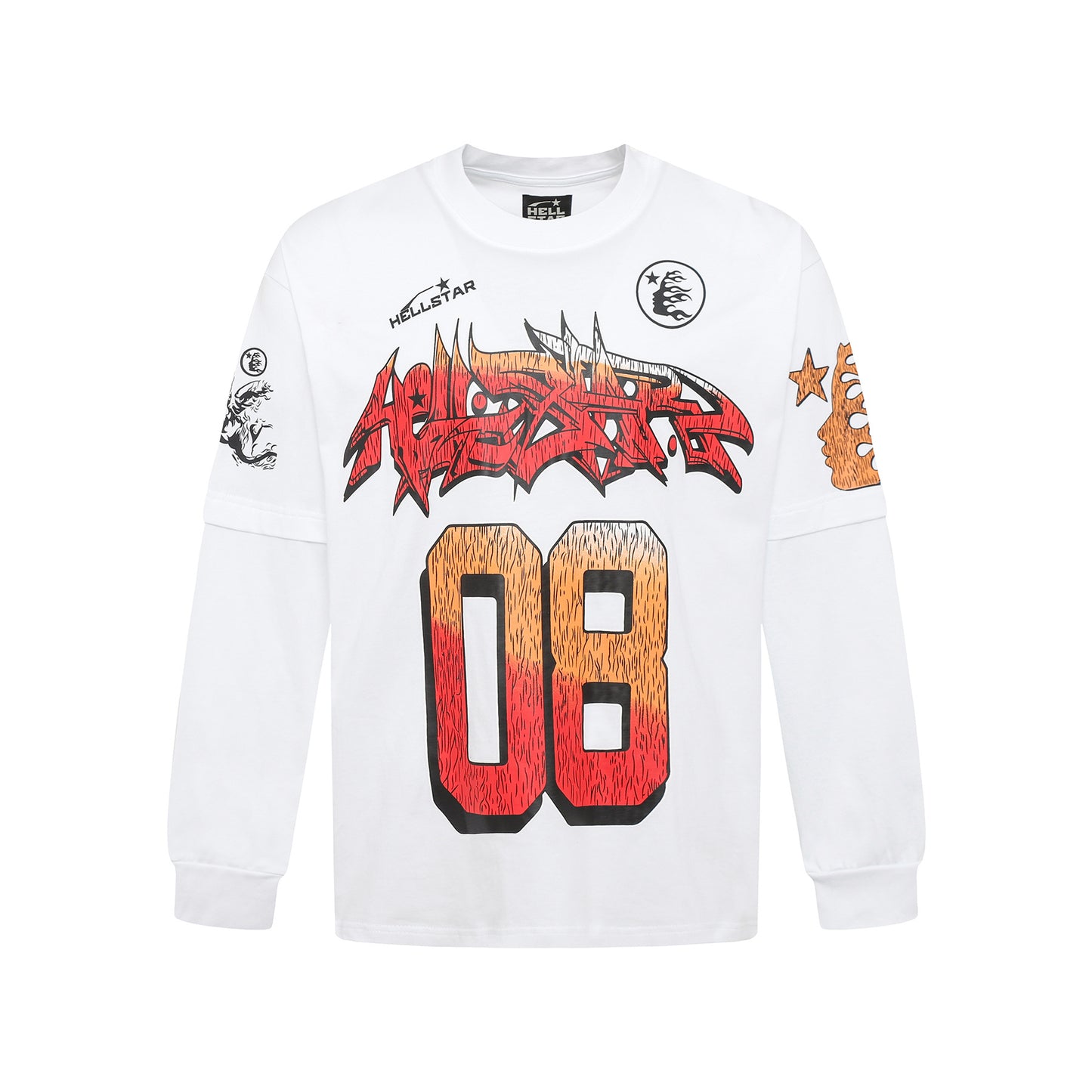 HS American Style Oversized Long Sleeve T-Shirt Autumn Base Shirt Men's Pullover Shirt