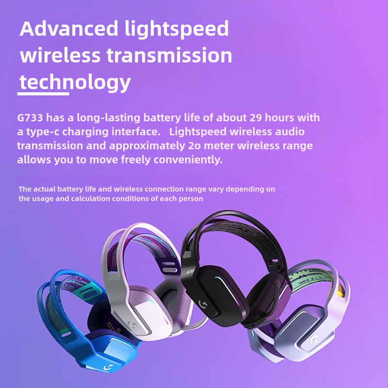 Lightspeed G733 Wireless Headset Gaming Headset for E-Sports 7.1 Channel