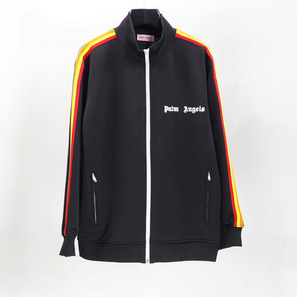 24SS Retro Trend Angel Color Block Embroidered Casual Jacket Top Jacket Set Long Pants Sweatshirt Trend