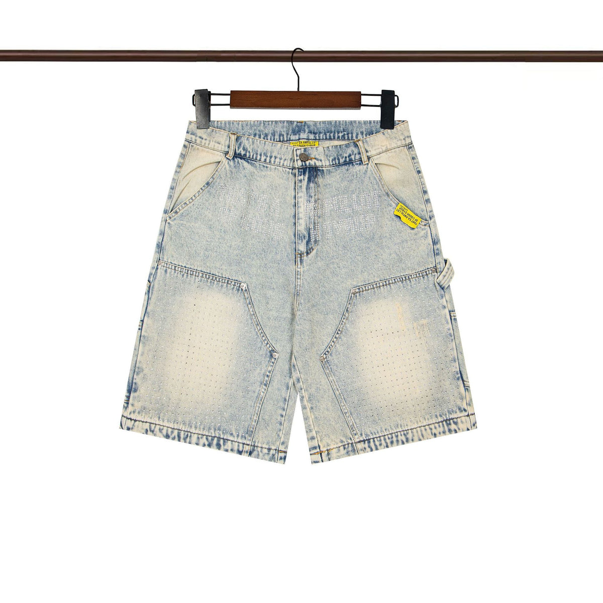 That's A Awful Lot of Cough Syrup Rhinestone Washed Denim Streetwear Pants