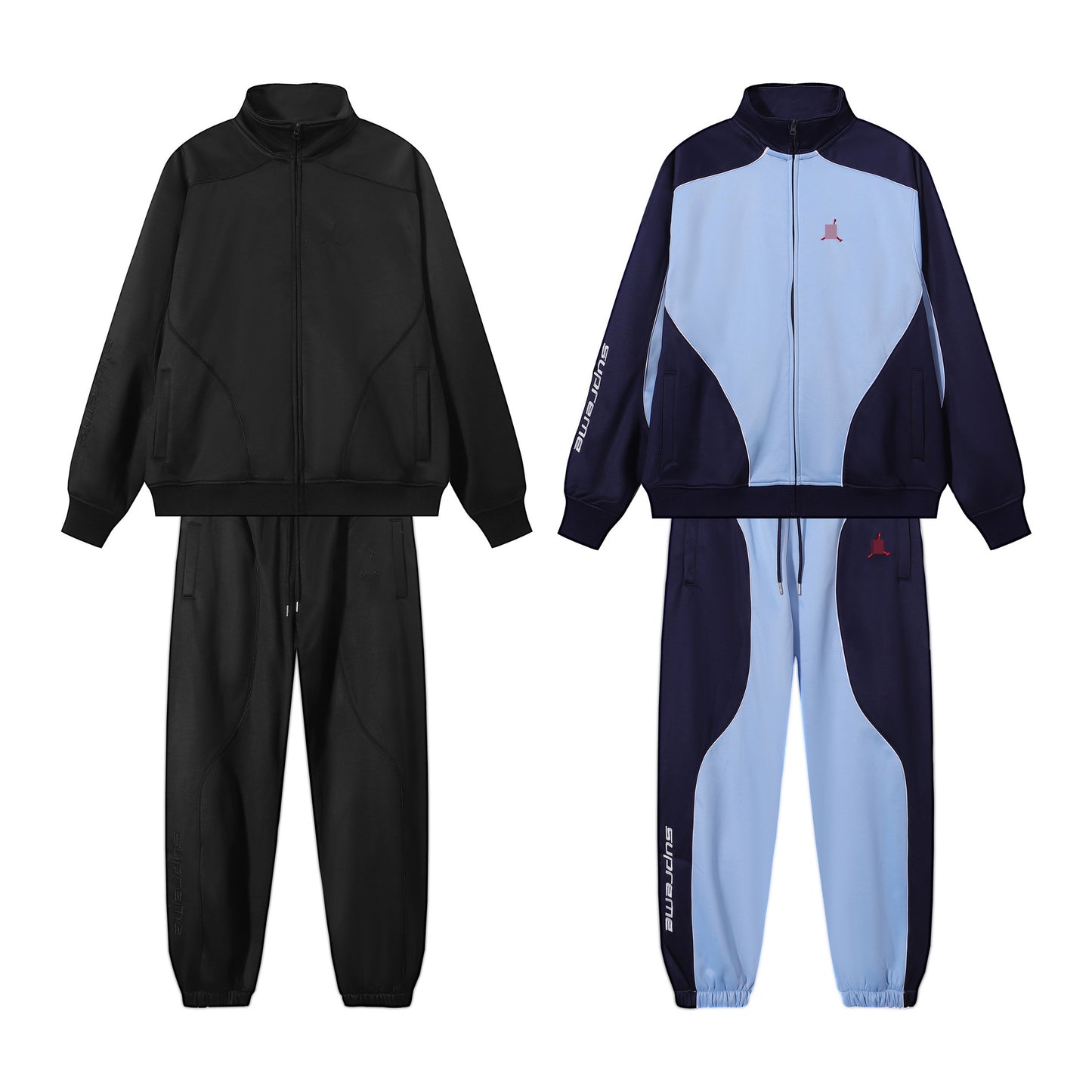 Gmabcd-sup Hoodie Collaboration Joe Loose Fit Autumn Winter Fleece Zipper Jacket Street Fashion Patchwork Hooded Sweatshirt