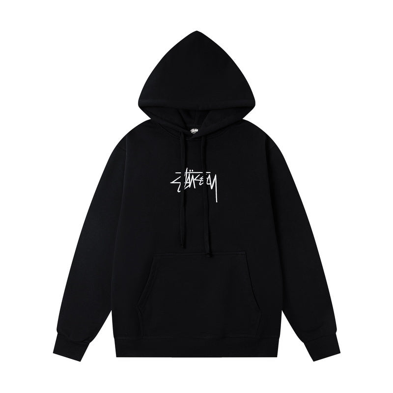 GMstuxN Letter Collaboration Hoodie Classic Letter Embroidery Hooded Sweatshirt Heavyweight Casual Jacket for Men
