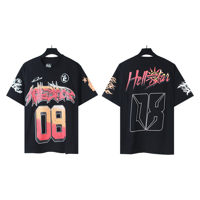 [1]TTY Summer Couples Wear plus Size Loose Pullover Short Sleeve T-shirt Youth Tee