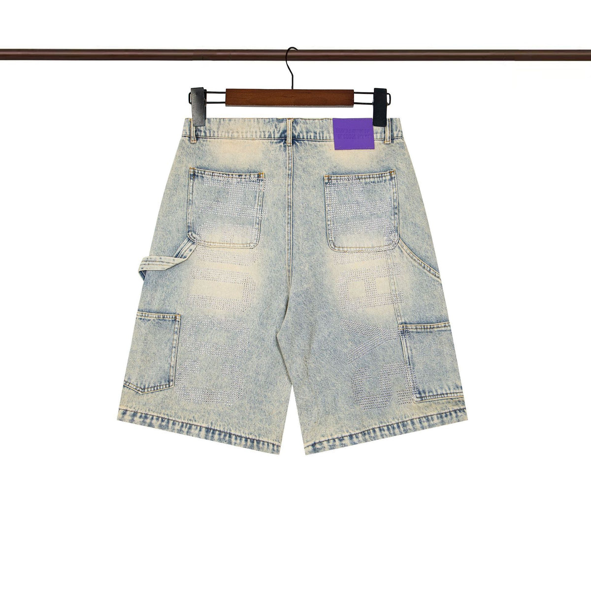 That's A Awful Lot of Cough Syrup Rhinestone Washed Denim Streetwear Pants