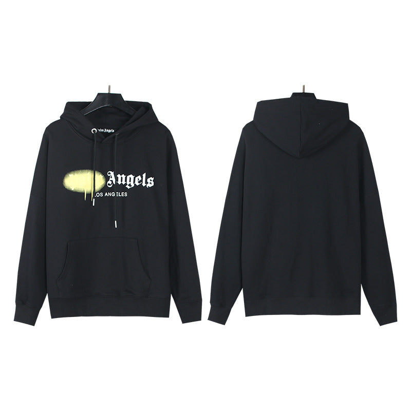Gmabcd New Spray Paint Graffiti City Letter Logo Printing Terry High Street Couple Hooded Sweater