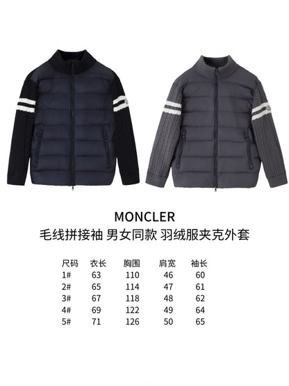 GMabcd 2026 Autumn Winter New Product Mouth Cover Wool Spliced Sleeves Unisex Down Jacket Coat