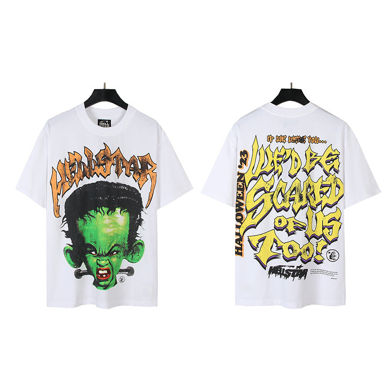 [4]2025 Summer New American Fashion Brand Male and Female Couples Wear plus Size Loose Pullover Short Sleeve T-shirt Youth Tee