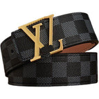 Gold Buckle Black Plaid
