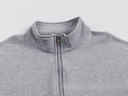 A-L-O Half-Zip Sweatshirt for Women, Autumn and Winter Loose Stand Collar Slimming Jacket, Casual Sports Top