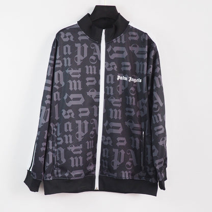 24SS Retro Trend Angel Color Block Embroidered Casual Jacket Top Jacket Set Long Pants Sweatshirt Trend