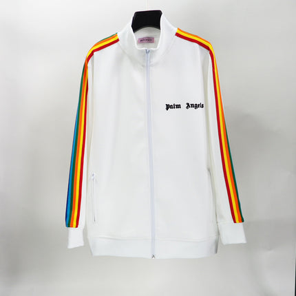 24SS Retro Trend Angel Color Block Embroidered Casual Jacket Top Jacket Set Long Pants Sweatshirt Trend