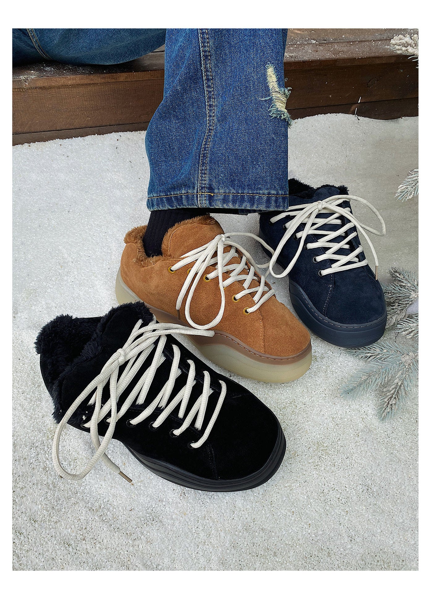 Men's Shoes 2025 Winter New Trend Retro Casual Versatile Thick-Soled Sports Loafers Warm