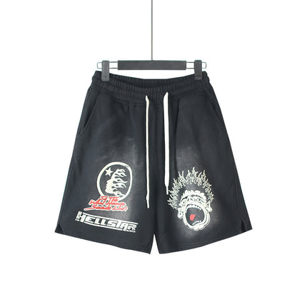 Washed Vintage Casual Shorts 2024 Summer New European and American Trendy Brand Five-Point Shorts