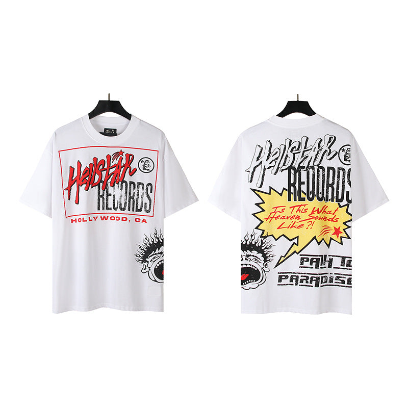 [4]2025 Summer New American Fashion Brand Male and Female Couples Wear plus Size Loose Pullover Short Sleeve T-shirt Youth Tee