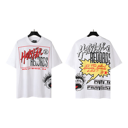[4]2025 Summer New American Fashion Brand Male and Female Couples Wear plus Size Loose Pullover Short Sleeve T-shirt Youth Tee