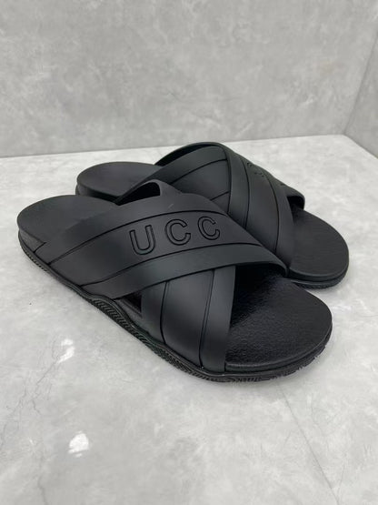 Summer Stripes Slippers Indoor and Outdoor Korean Style Couple Word Non-Slip Bathroom Home Fashion Trend