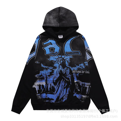 1996 Embroidered Logo Letter Zip-Up Loose-Fit Unisex Hooded Sweatshirt (Part 2)