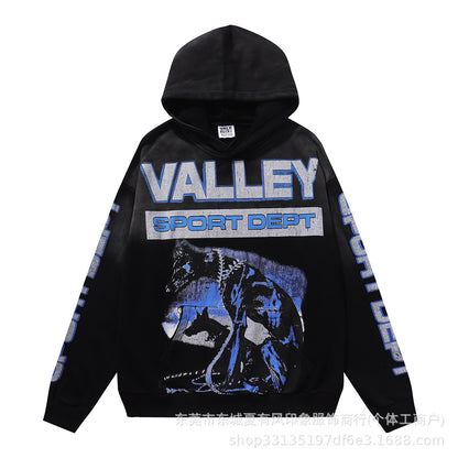 1996 Embroidered Logo Letter Zip-Up Loose-Fit Unisex Hooded Sweatshirt (Part 2)