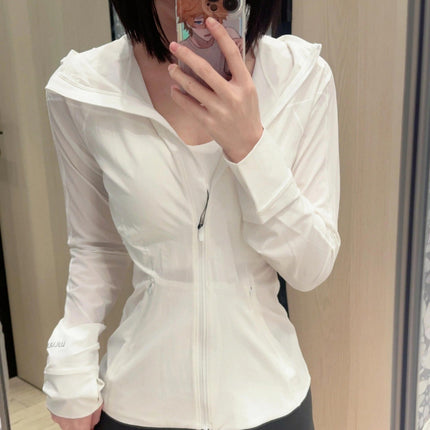 Lulu Same Style Mist Over Sun Protection Jacket Women's Sports Jacket Spring Summer Slim Fit Coat