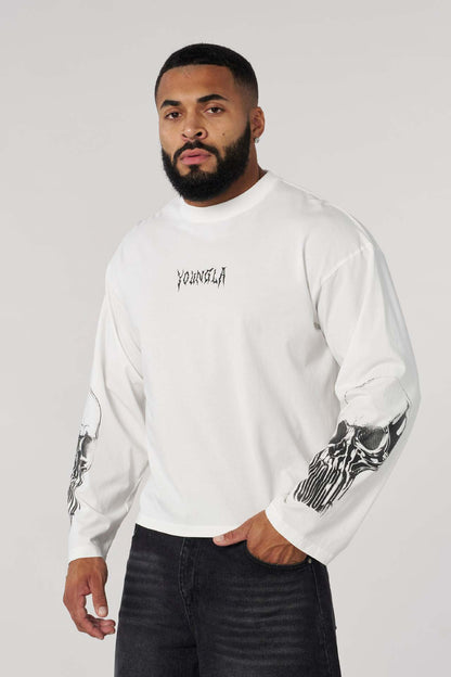 Young-La Autumn Long-Sleeved T-shirt Cotton round Neck Gym Exercise Workout Training Bottoming Shirt Men