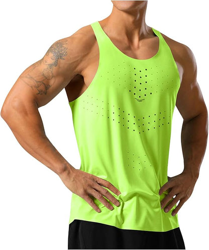 Tank Tops for Mens Summer Mesh Sleeveless Shirts Workout Bodybuilding Muscle T Shirt Basic Running Athletic Tees