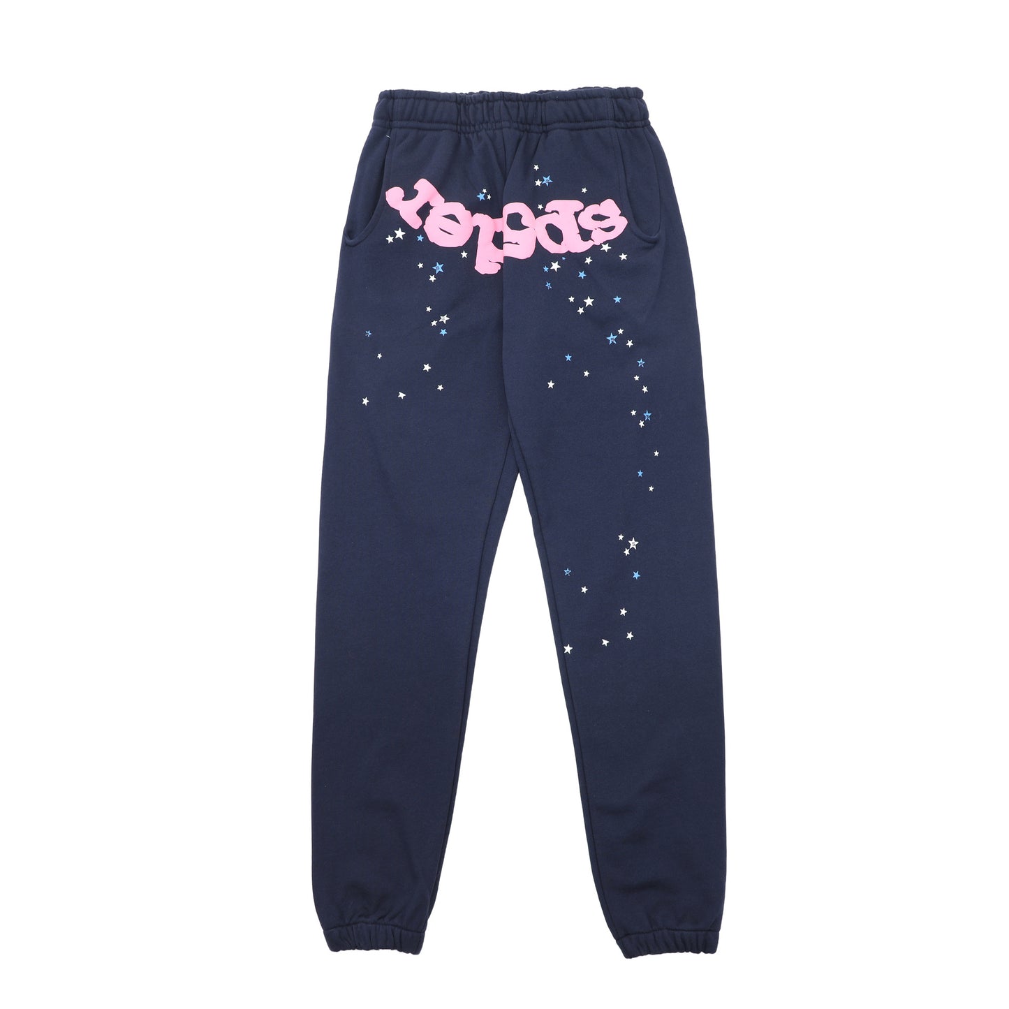 Sp55der High Quality Spider Web Foam Letter Loose Men's and Women's Suits Pants
