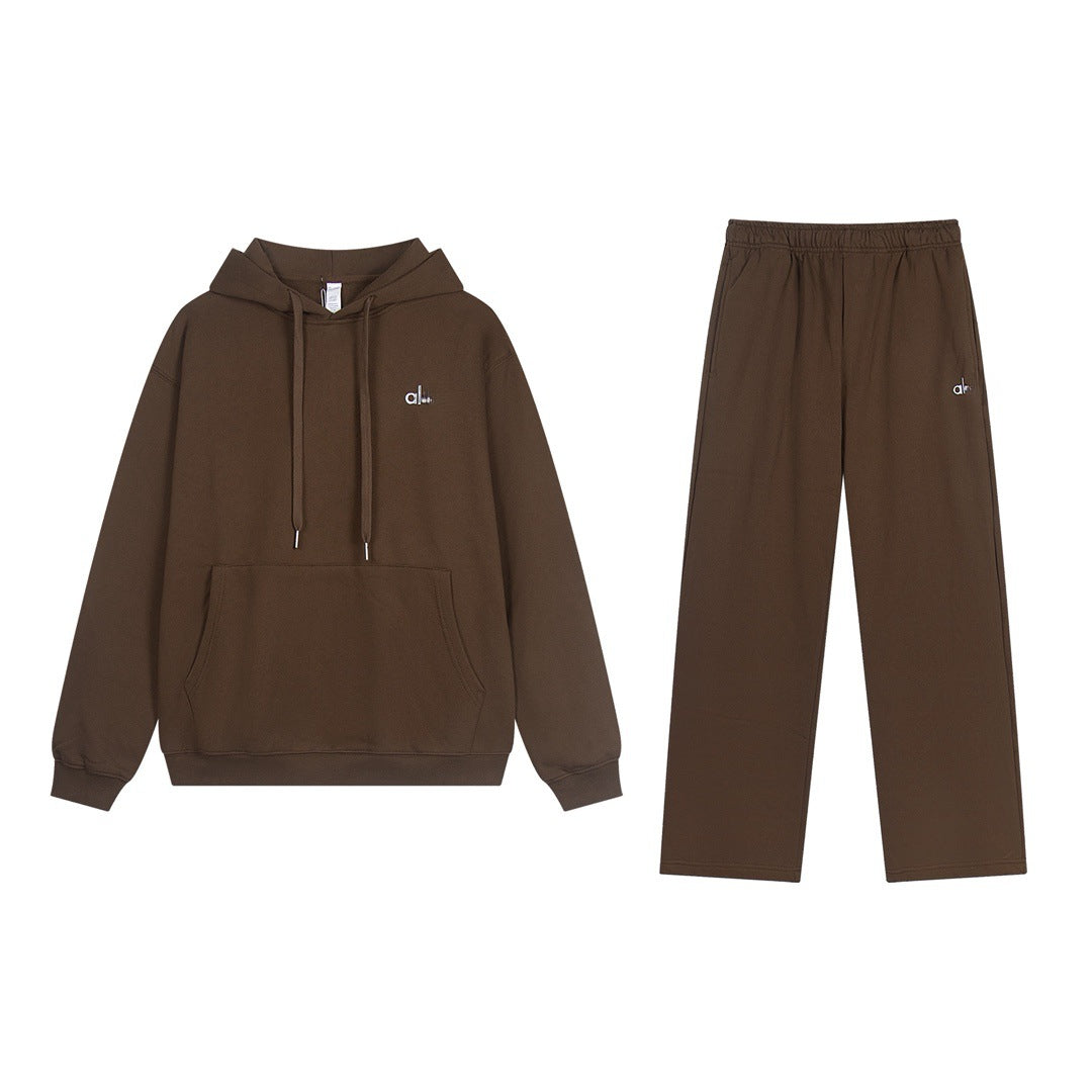 A-L-O Heavyweight Sweatshirt Loose Terry Warm Hoodie Zipper Casual Hooded Jacket