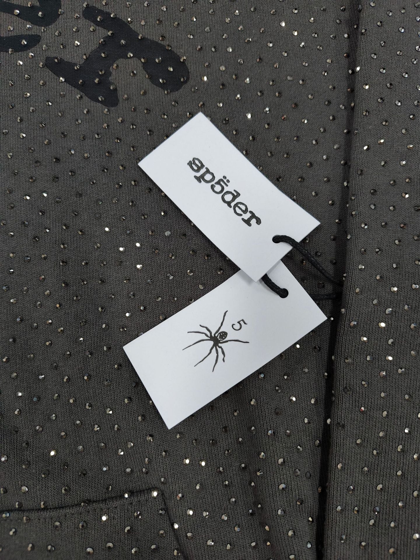 Hoodie Jacket Hip Hop Singer Same Fashion Casual Spider Rhinestone Sp5der Sweater [High Quality]