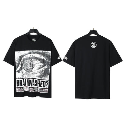 [4]2025 Summer New American Fashion Brand Male and Female Couples Wear plus Size Loose Pullover Short Sleeve T-shirt Youth Tee