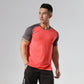 Unisex Breathable Lightweight Gym Short Sleeve Quick-Dry Top Fitness Sports Wear Ice Silk T-Shirt Stretch Short Sleeve