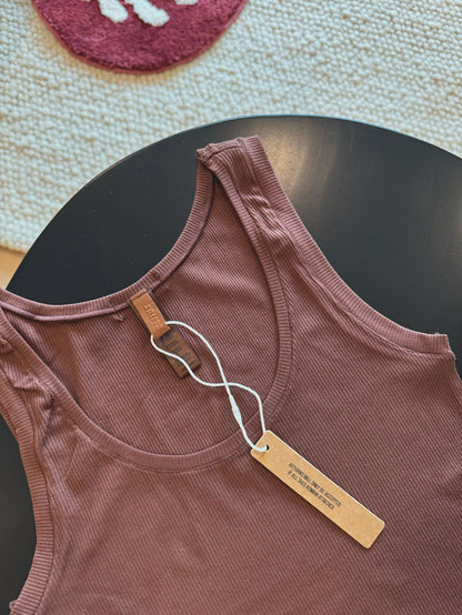Ski **Kardashian Cotton Rib European and American 2025 Women's Spring Sports Vest Sleeveless Slim Modal