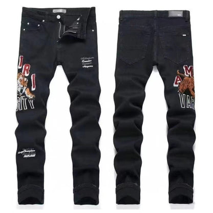 GMAM Heavy Craft Washed Distressed High Street Embroidered Unisex Jeans